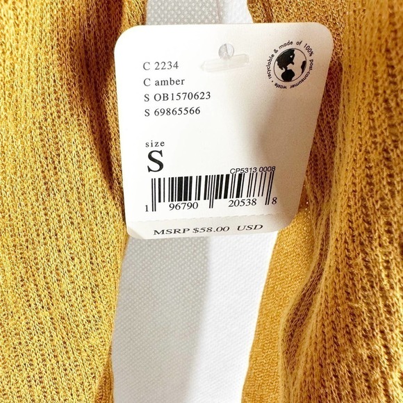 Free People Sloane Bodysuit Long Sleeve Snap V Neck Ribbed Amber Size Small - Picture 7 of 10